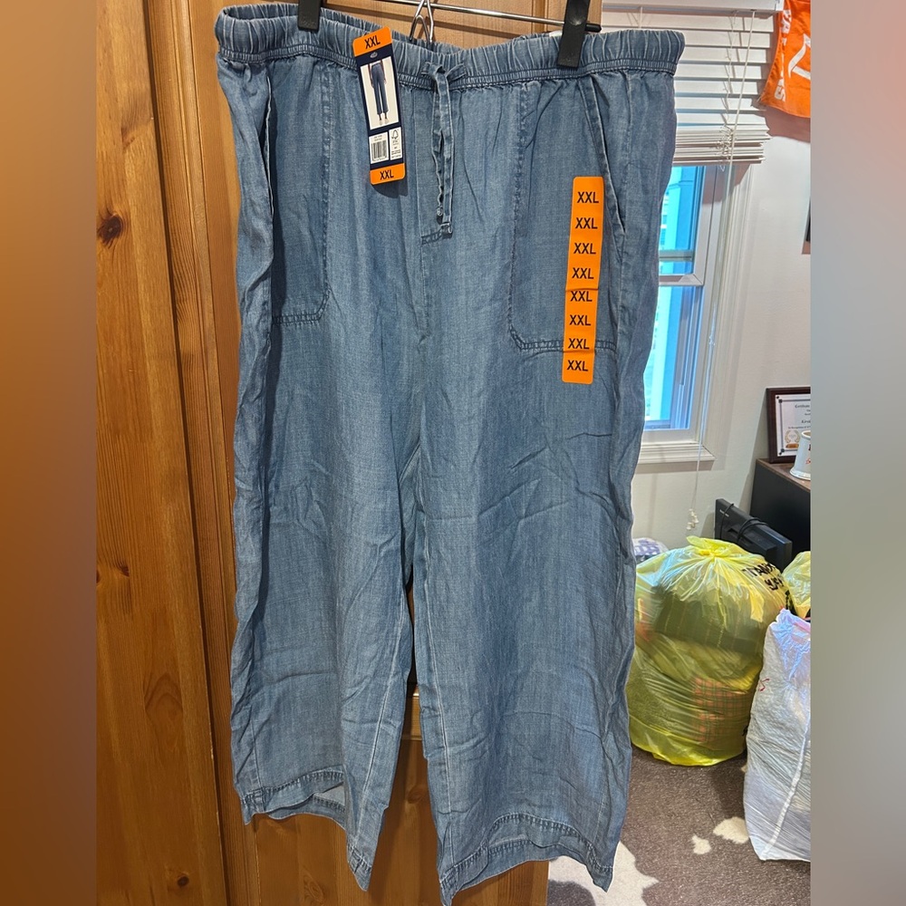 Blue cropped Pants - Size XXL